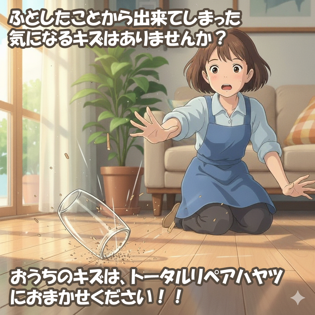フローリングのキズイメージ